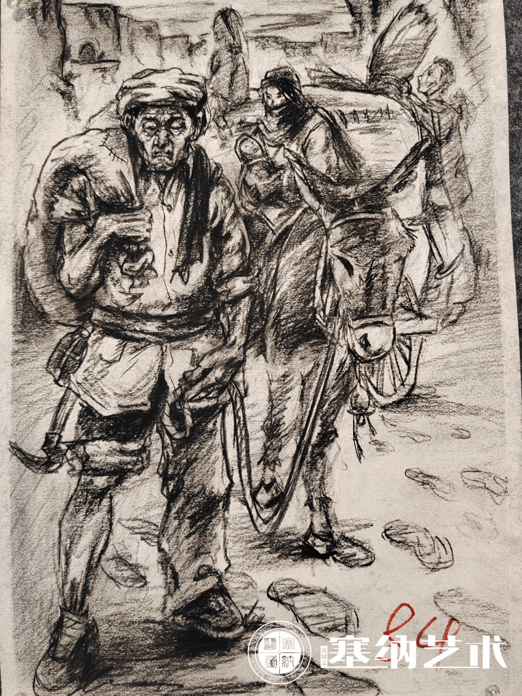 西安塞纳美术学员速写作品-14