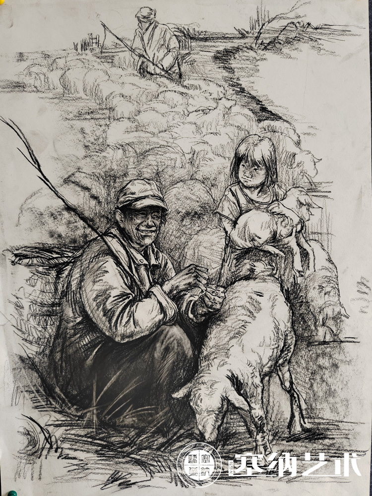 西安塞纳美术学员速写作品-17