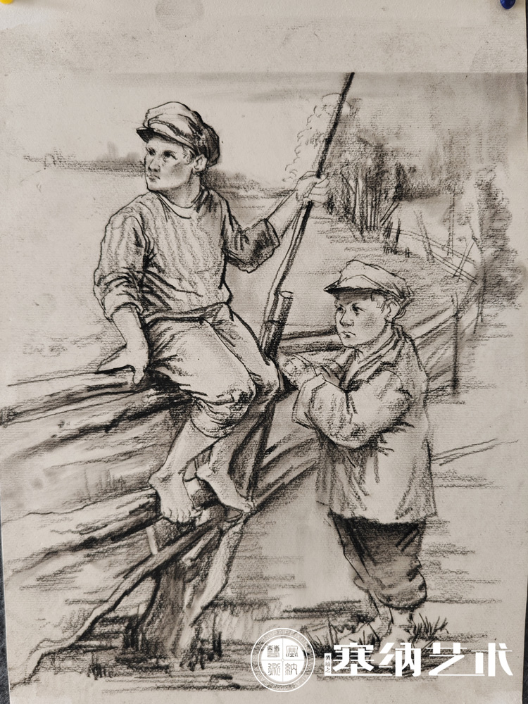 西安塞纳美术学员速写作品-18
